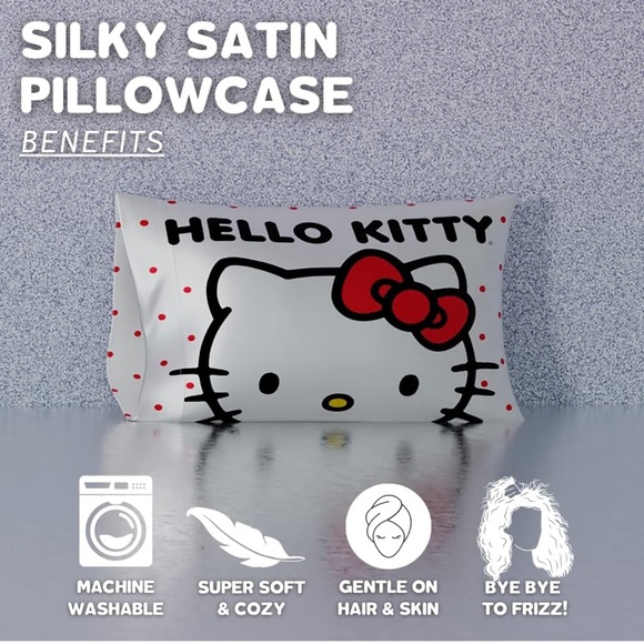 Hello Kitty Satin Pillowcase NEW - Picture 3 of 6